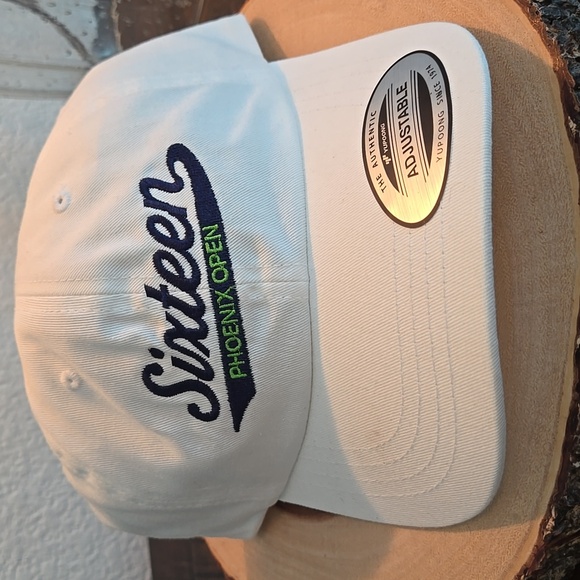 PHOENIX OPEN Mens White Sixteen 16th Hole Adjustable Baseball Cap Hat One Sz New - Picture 1 of 9